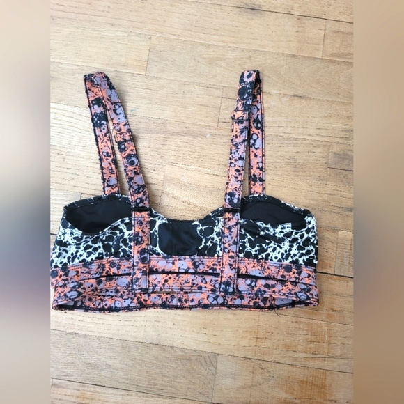 RVCA,  Multi-Color Strappy Bikini Top, Adjustable Shoulder Straps, Size Small - Picture 2 of 6